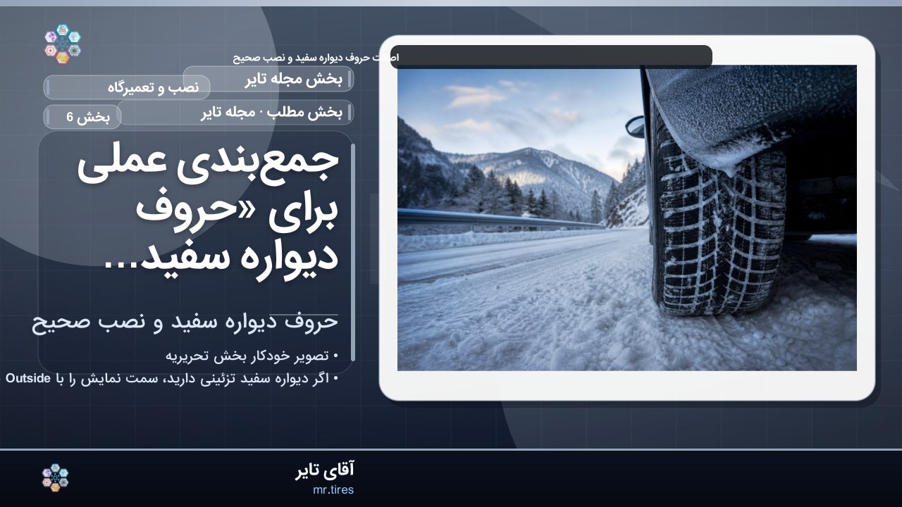 جمع‌بندی عملی برای «حروف دیواره سفید و نصب صحیح»
