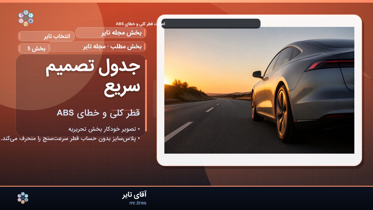 جدول تصمیم سریع