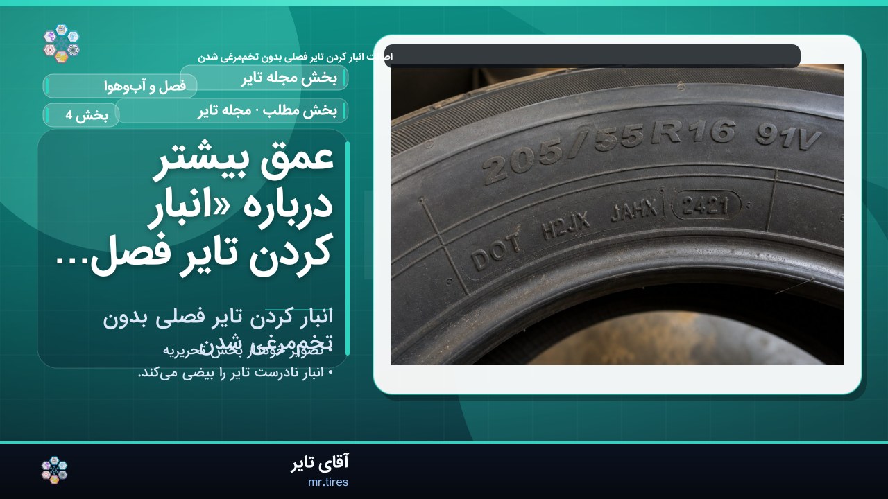 عمق بیشتر درباره «انبار کردن تایر فصلی بدون تخم‌مرغی شدن»