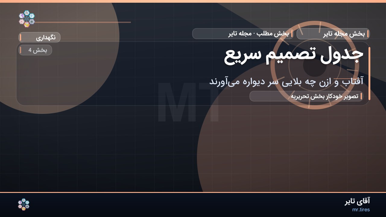 جدول تصمیم سریع