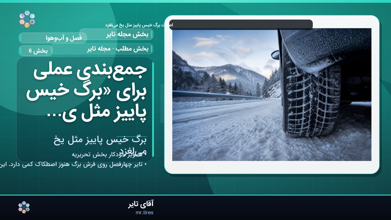 جمع‌بندی عملی برای «برگ خیس پاییز مثل یخ می‌لغزد»