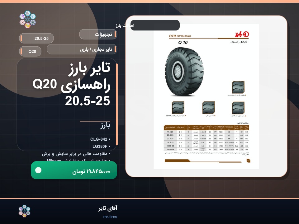 نصب بارز 20.5-25 روی هیوندای پورتر