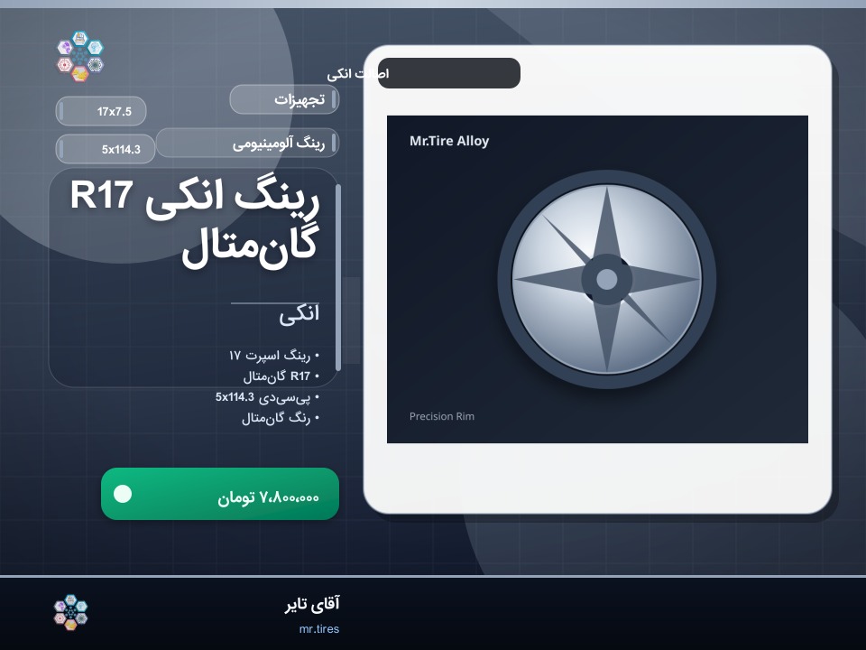 رینگ انکی R17 گان‌متال