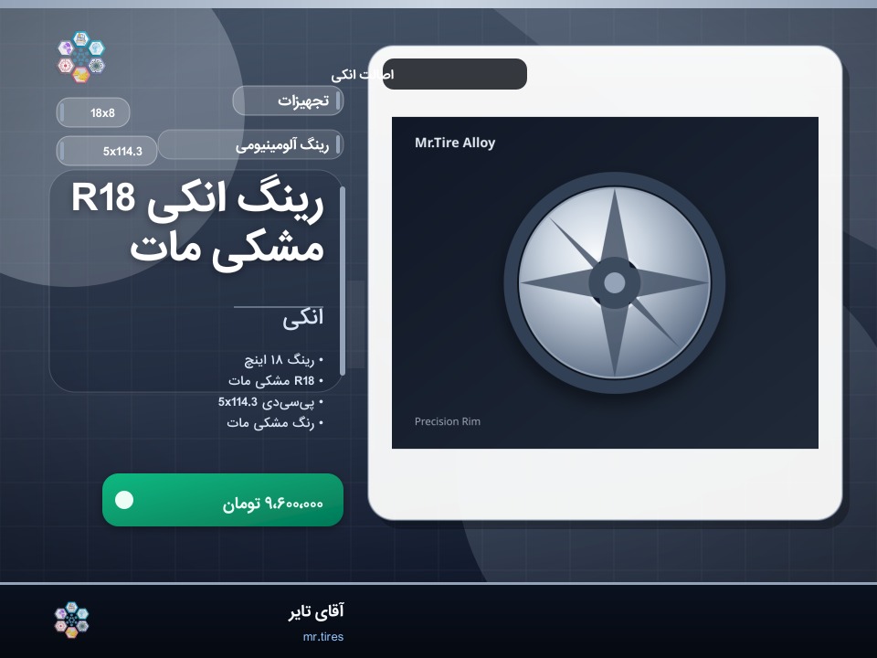 رینگ انکی R18 مشکی مات