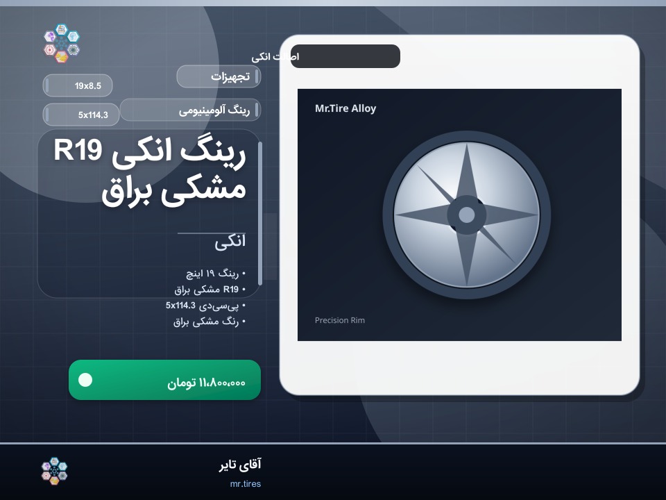 رینگ انکی R19 مشکی براق
